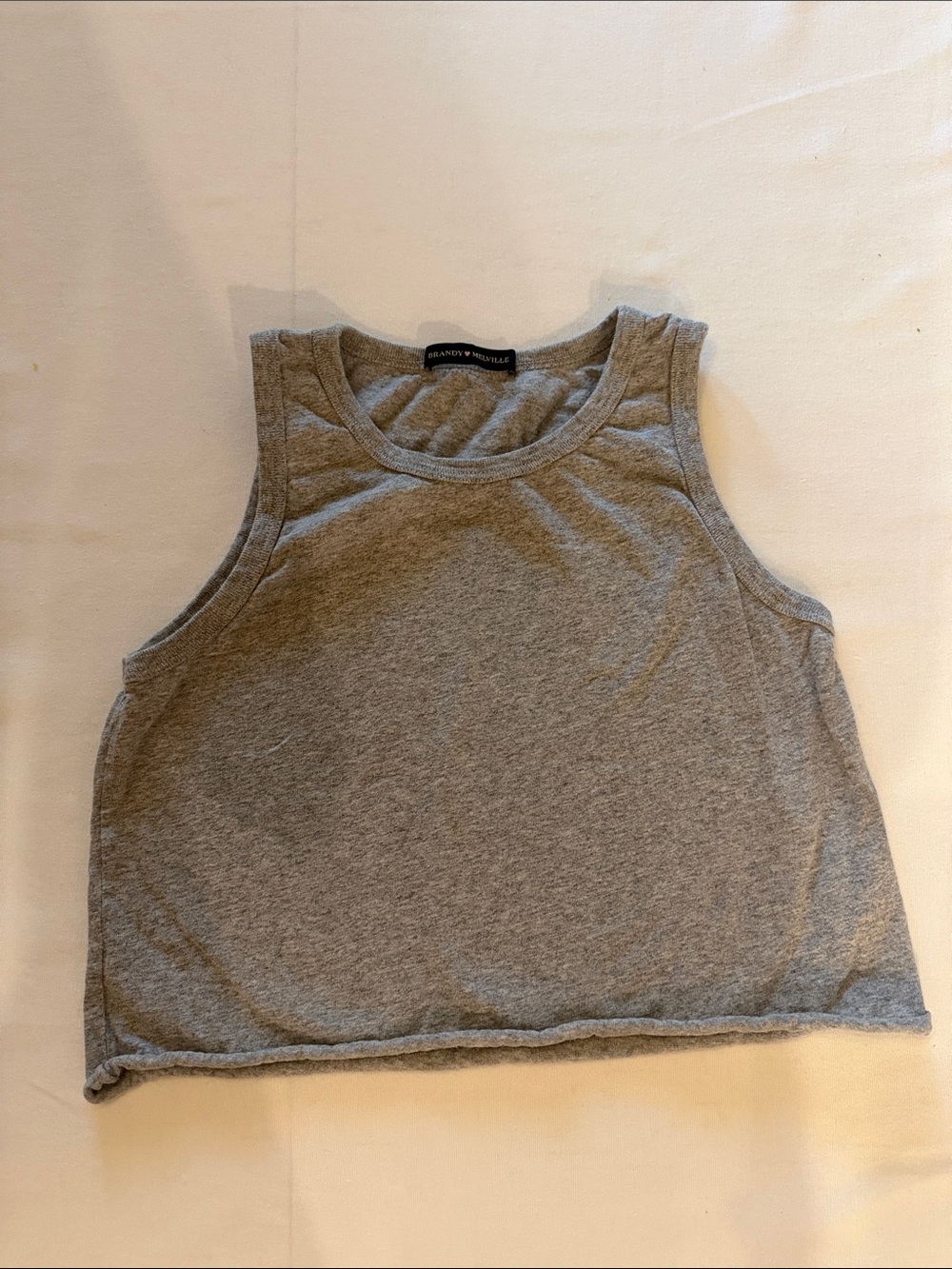 Brandy Melville Heather Gray Cropped Tank Top
